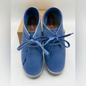 Softinos by FLY London Leather Lace-up Sneakers Ink Lavender Blue